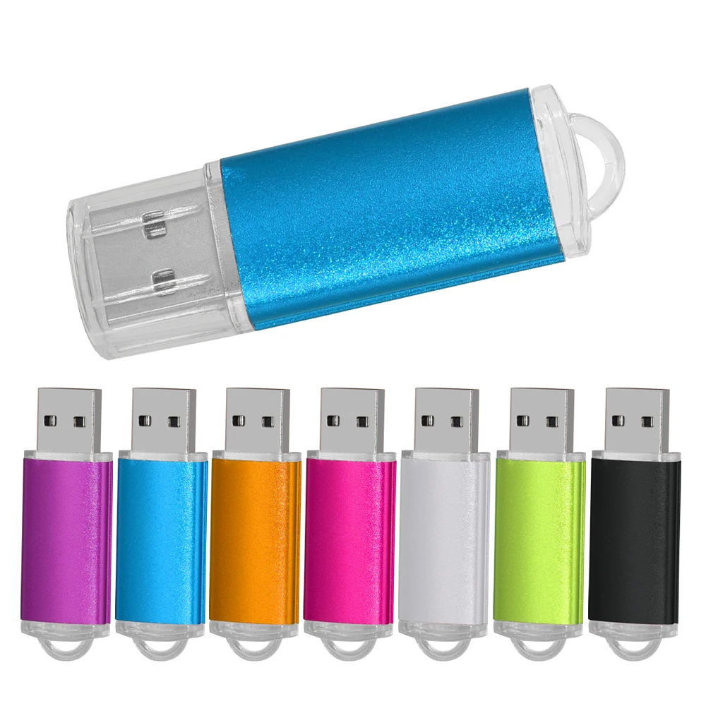 True capacity metal cle usb 2.0 pendrive 128GB 64GB pen drive 32GB memoria flash drive 16GB 8GB memoria stick + type-c adapter