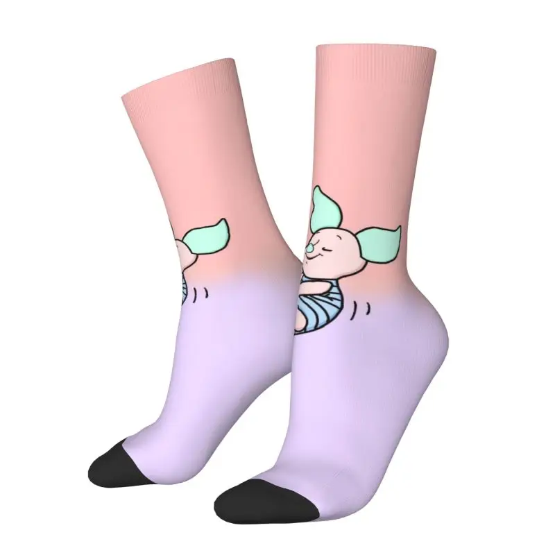 

Custom Piglets And Friends Mens Crew Socks Unisex Fashion 3D Printing Dress Socks