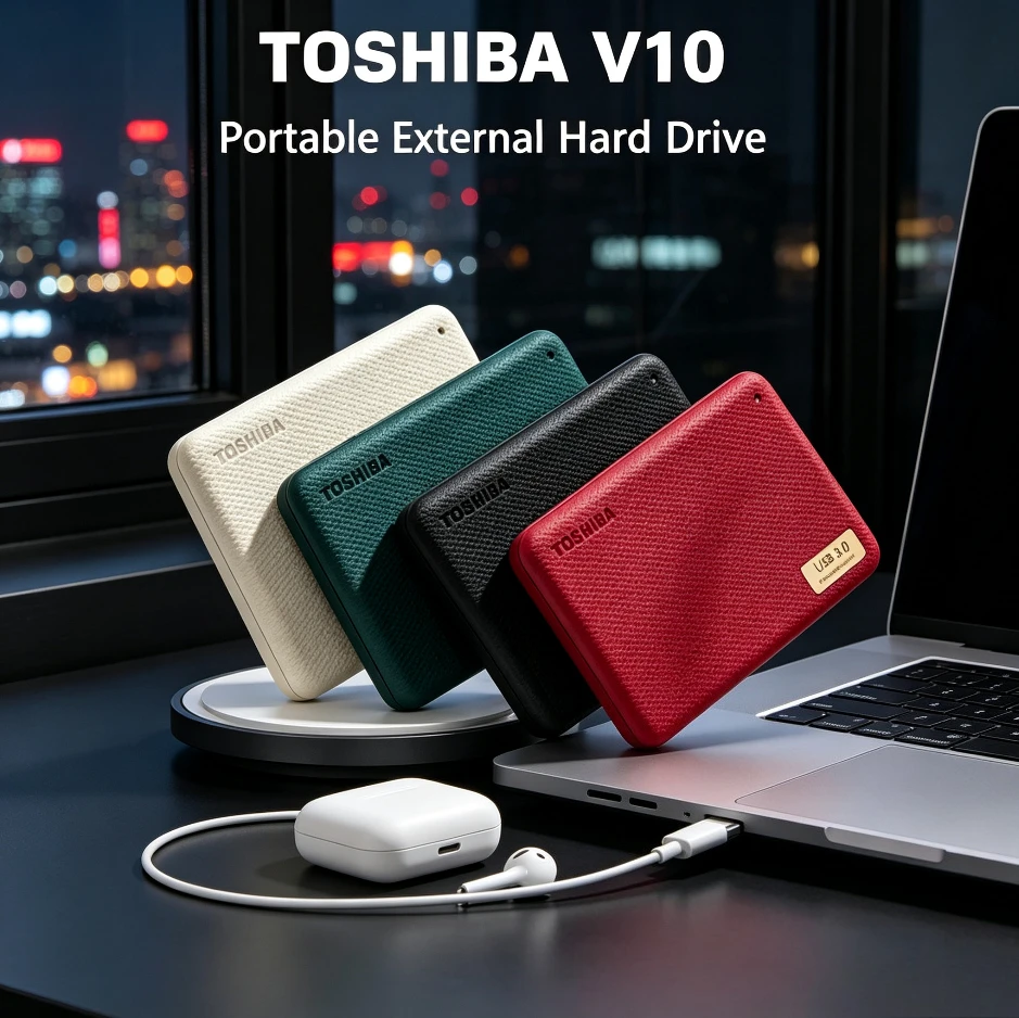 Brand+Toshiba V10 Canvio Advanced Mobile External Hard Drive 2.5" USB3.0 High Speed 1TB 2TB HDD For Computer Laptop Data Backup