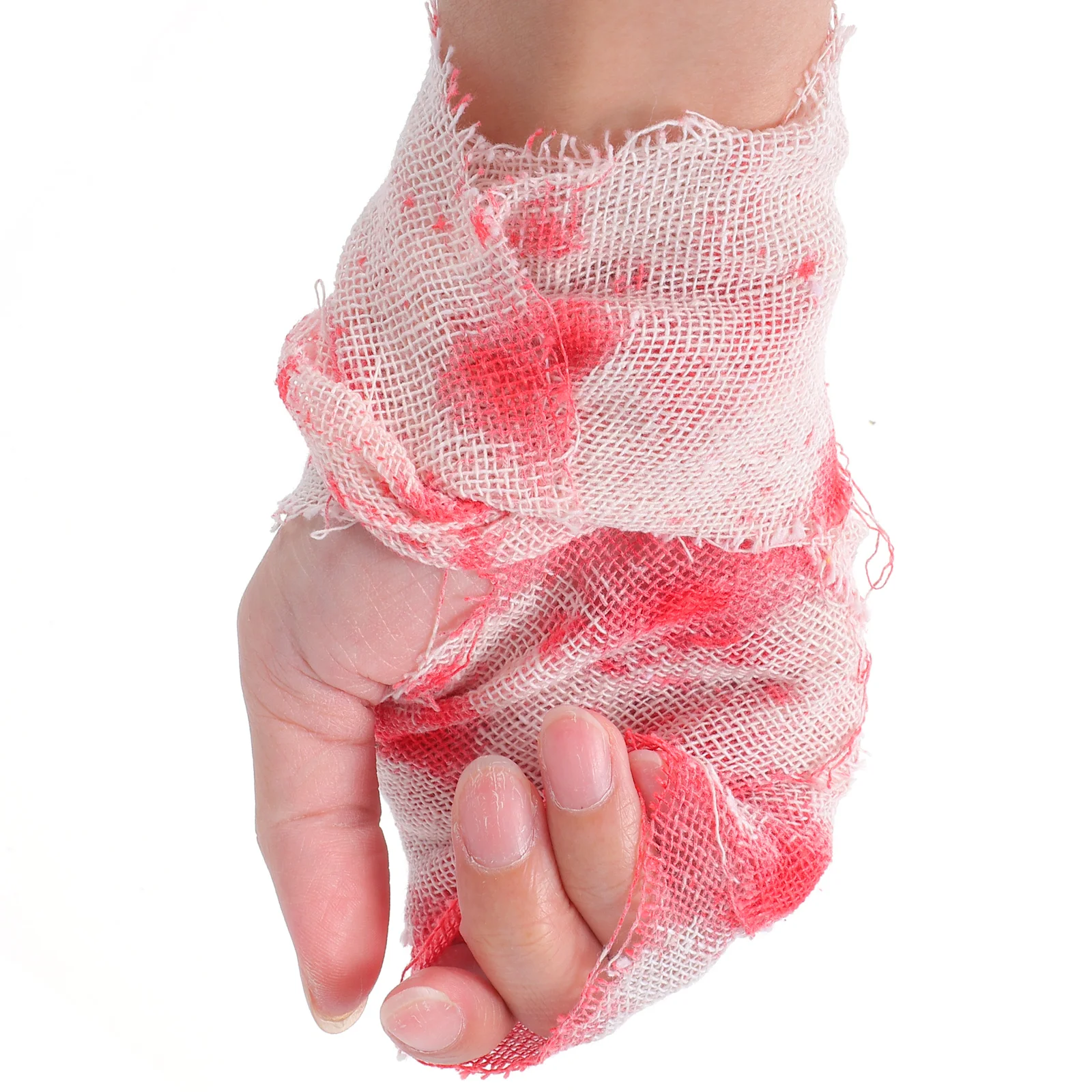 

10 Pcs Halloween Blood Gauze Decor Accessories Decorations Red Cloth Bloody Props