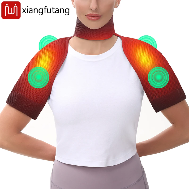 

Electric Heated Massage Shawl - Shoulder Wrap Back Massager - 3-Level Heat & Timer - Muscle Relax Joint Comfort Elderly Care