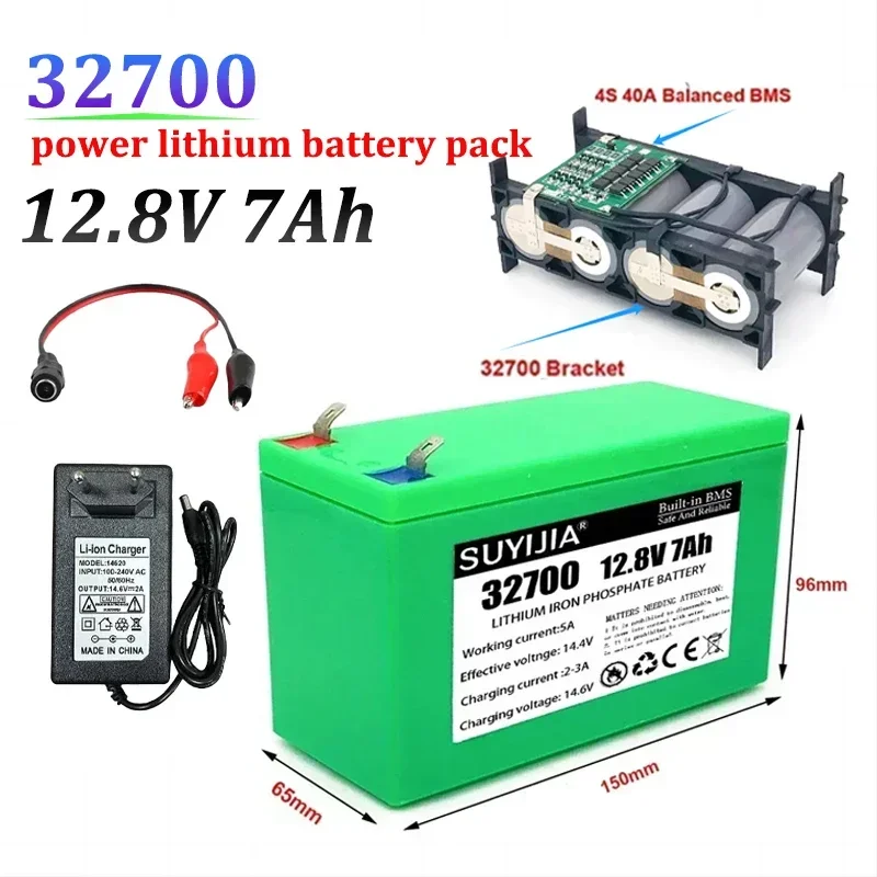 NEW 4S1P 12.8V 7000mAh 32700 Lifepo4 Battery Pack for Electric Boats and Uninterruptible Power Supplies with 4S 40A Balanced BMS