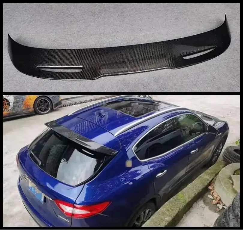 GTS STYLE REAL CARBON FIBER REAR WING TRUNK LIP SPOILER FOR Maserati Levante 2016 2017 2018 2019 2020 2021 2022 2023