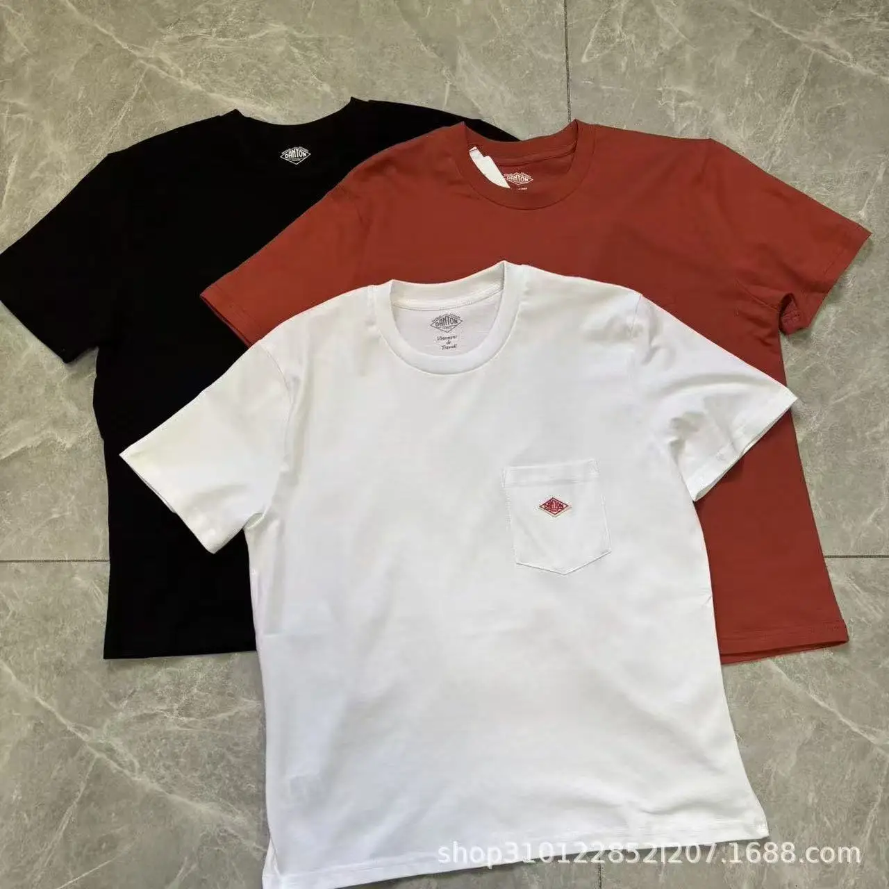 danton-t-shirt-da-donna-in-puro-cotone-marca-di-moda-con-ricamo-manica-corta-vestibilita-ampia-semplice-scollo-rotondo-top-con-tasca