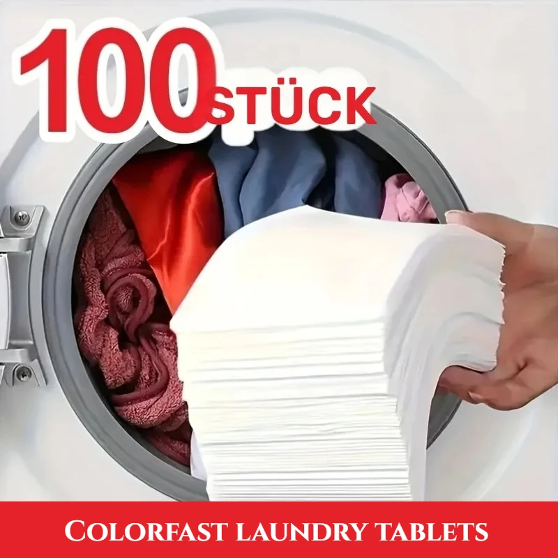 Anti-Fade Laundry Sheets - Dye Transfer Sheets for Washing Machine Prevent Clothing From Staining and Leakage Does Not Conta