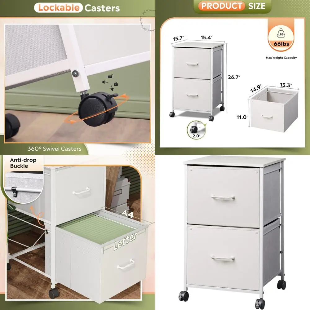 

Белая передвижная подставка для принтера с полкой для хранения и вертикальным шкафом для документов с 2 ящиками для домашнего офиса, подходит для форматов A4/Letter