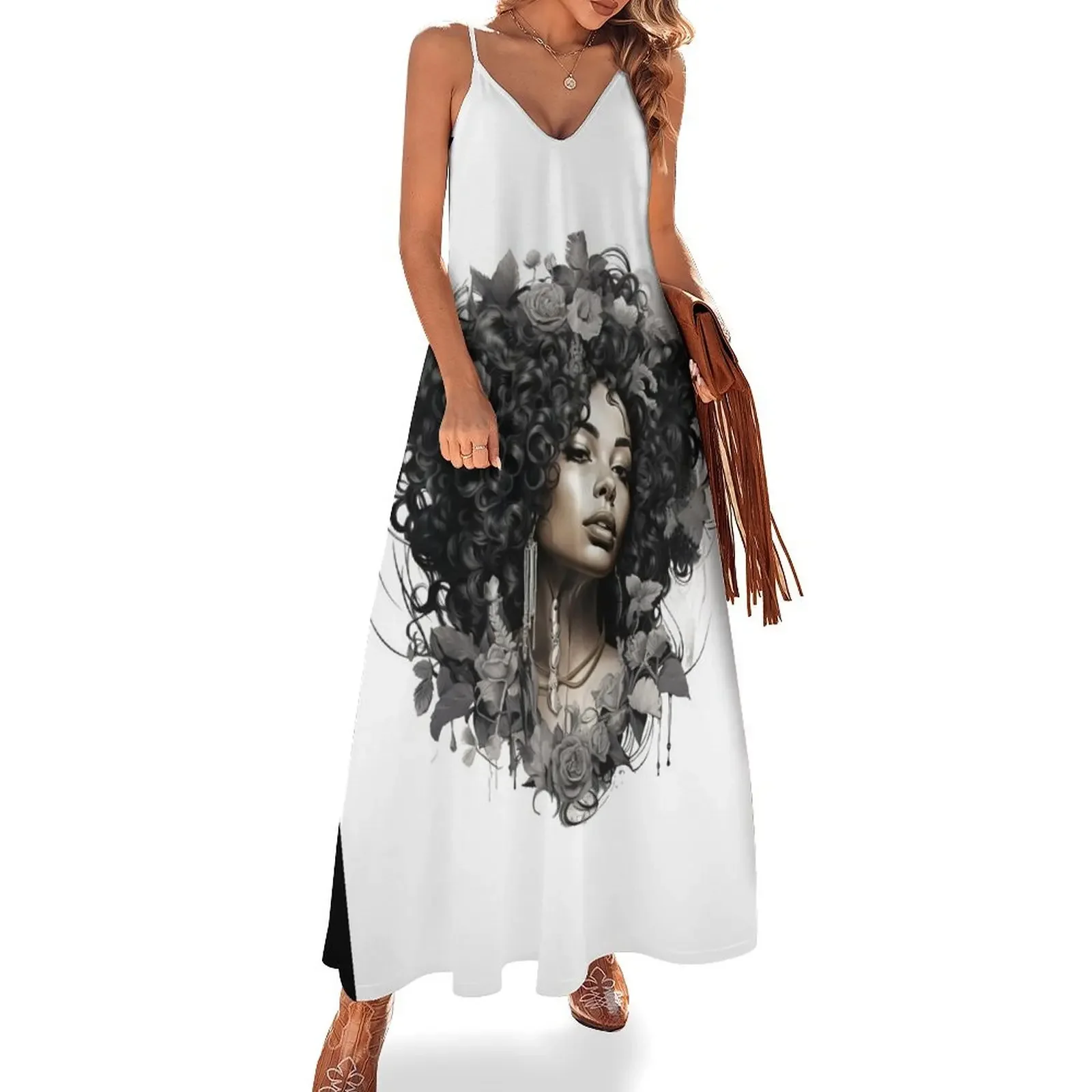 

Black Beauty Roses Sleeveless Dress evening dress elegant and pretty women's dresses Dress
