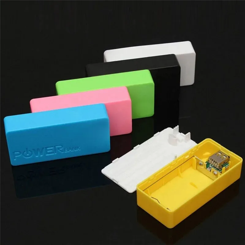 2 Slots 18650 Battery Power Bank Shell 5V/1A 18650 Battery Holder Storage Box Removable Rechargeable Case For Xiaomi Huawei