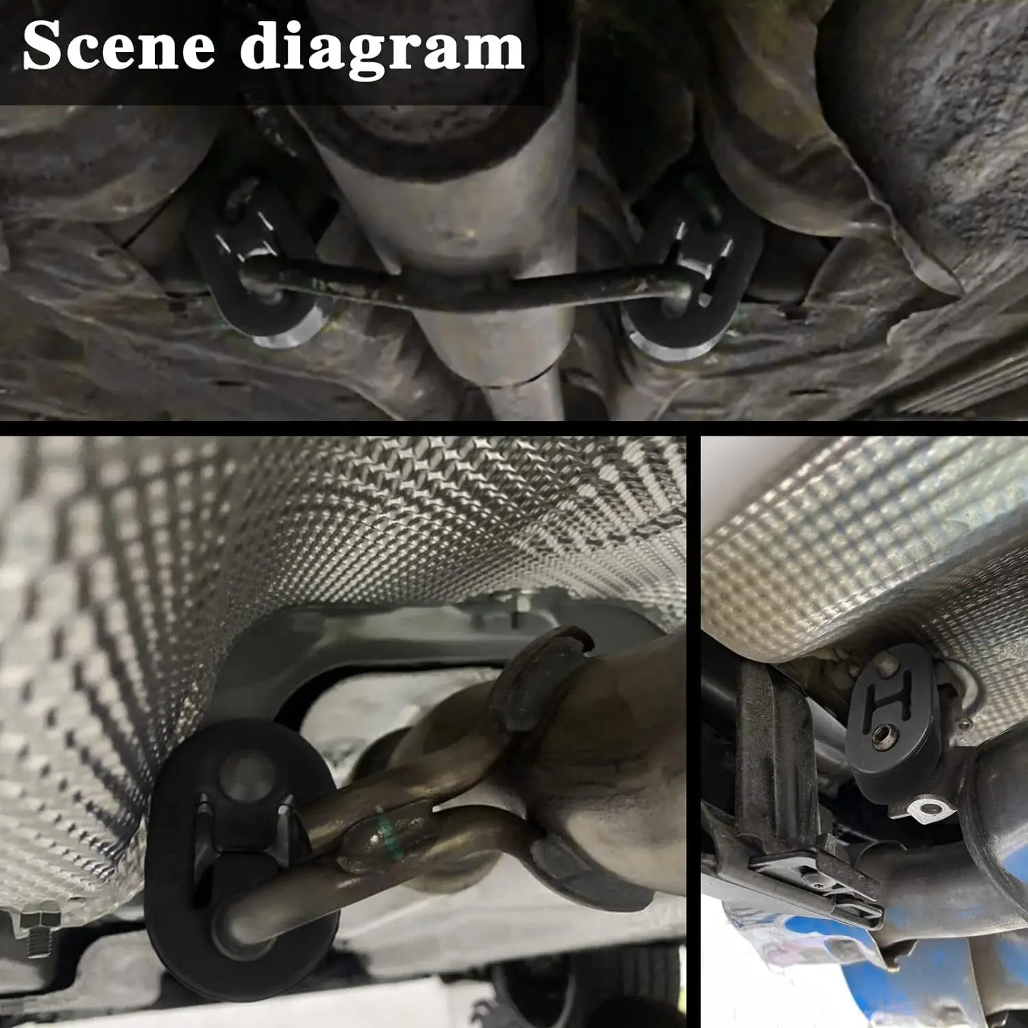 Universal 2pcs 4pcs Heavy Duty Rubber Exhaust Tail Pipe Mount Bracket Hanger Bushing Insulator Black Red