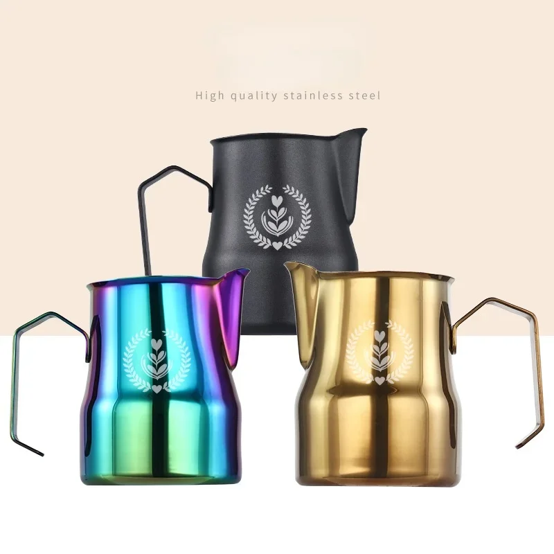 

Coffee Milk Garland Special Tools Various Styles of Classic 350ML 600ML Stainless Steel Garland Pot Coffee Tools and Equipment