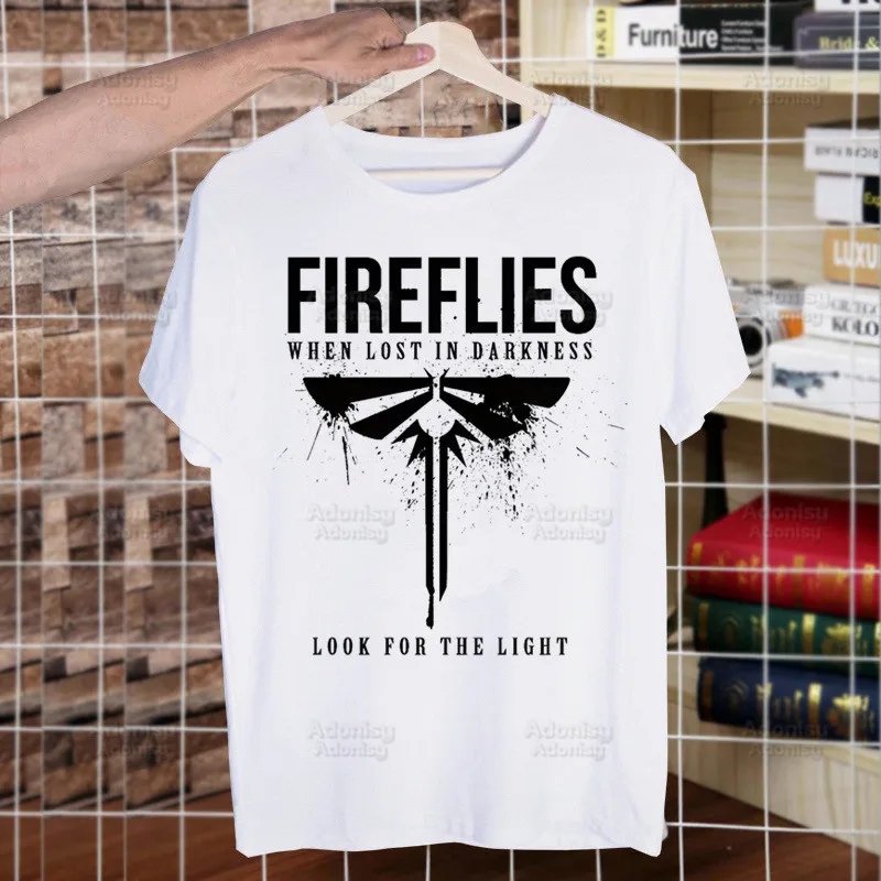 The Last of Us T-shirts Summer Men Hip Hop Funny Joel Ellie Firefly Tshirt Fireflies Infected Stage t shirt Short Sleeve Top Tee