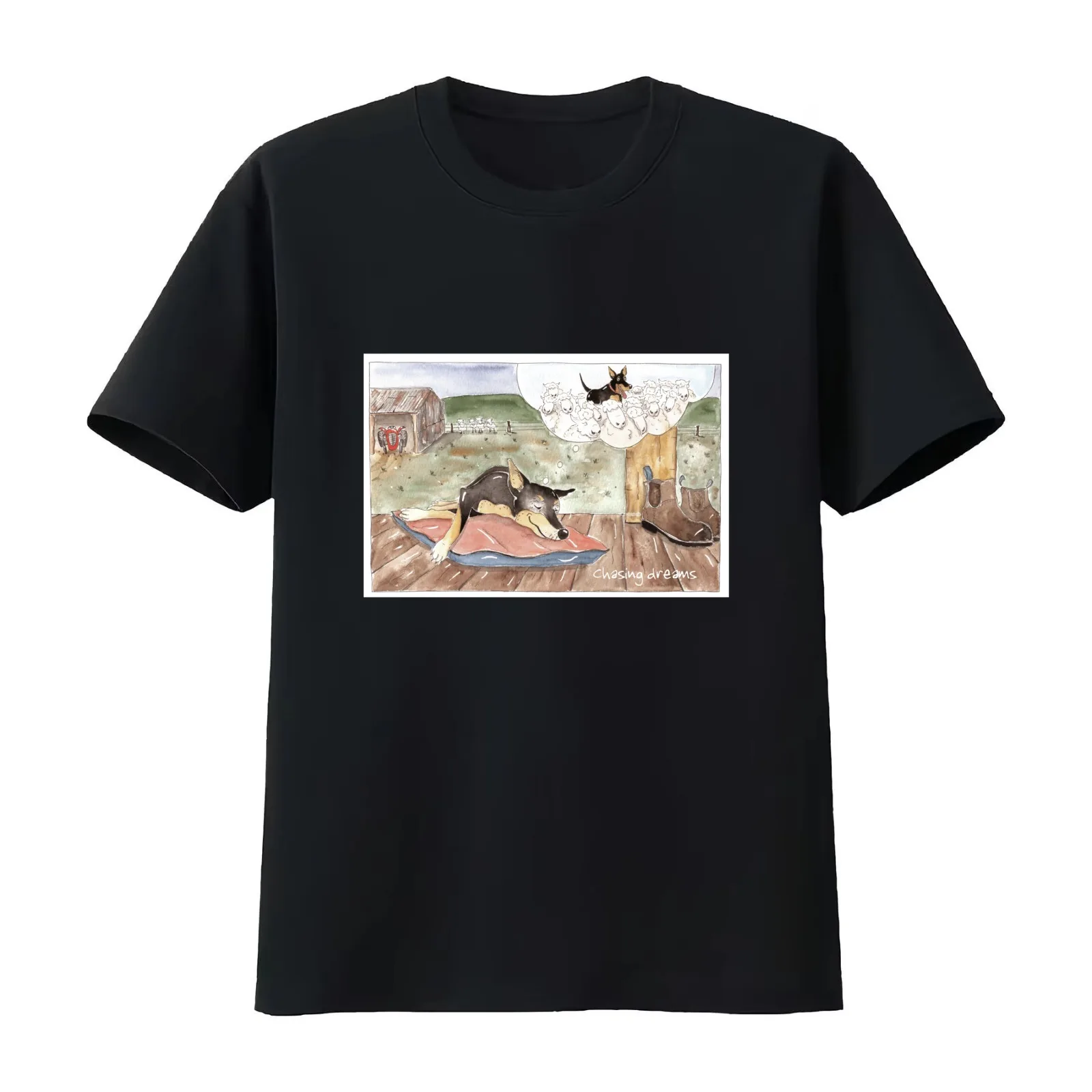 Chasing dreams T-Shirt Summer Casual Cotton Tee Oversized Streetwear Tops Vintage Graphic Print Loose Fit Short Sleeve