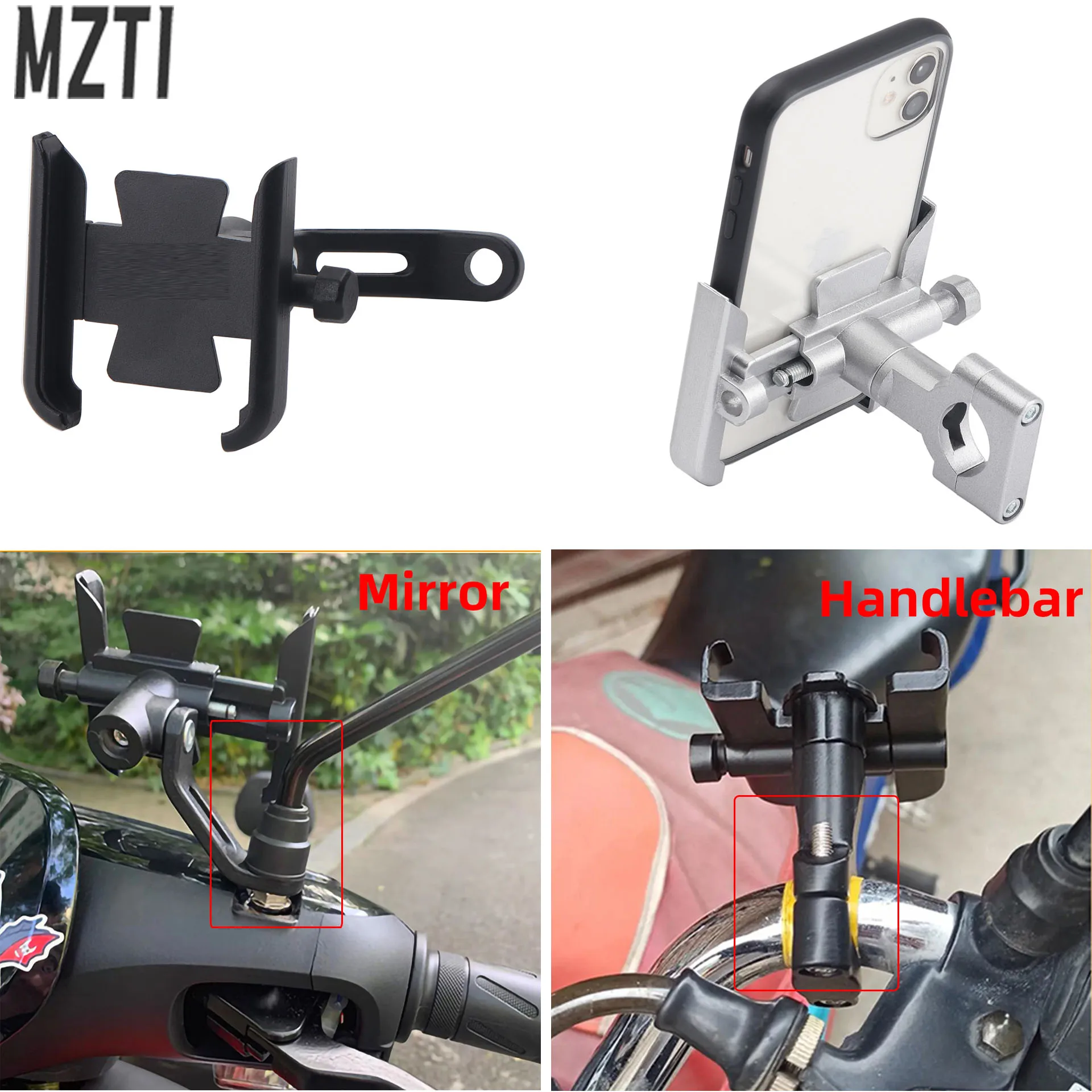 

Motorcycles Bicycles Phone Holder Free Rotation Mobile Phone Navigation Bracket For Riding Shockproof For iPhone Xiaomi Samsung