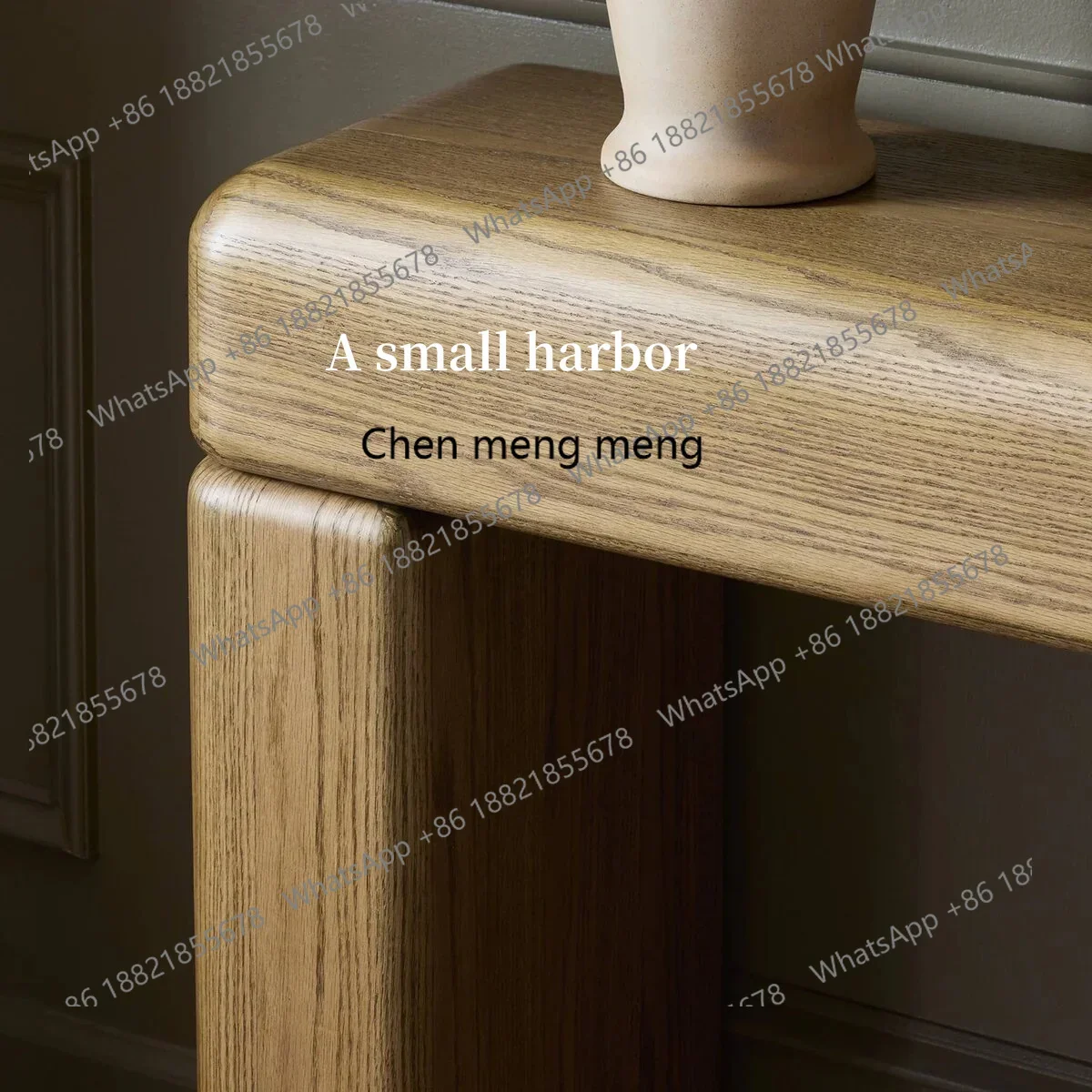 G153 Medieval entrance table American retro old solid wood entrance table Display table behind the sofa
