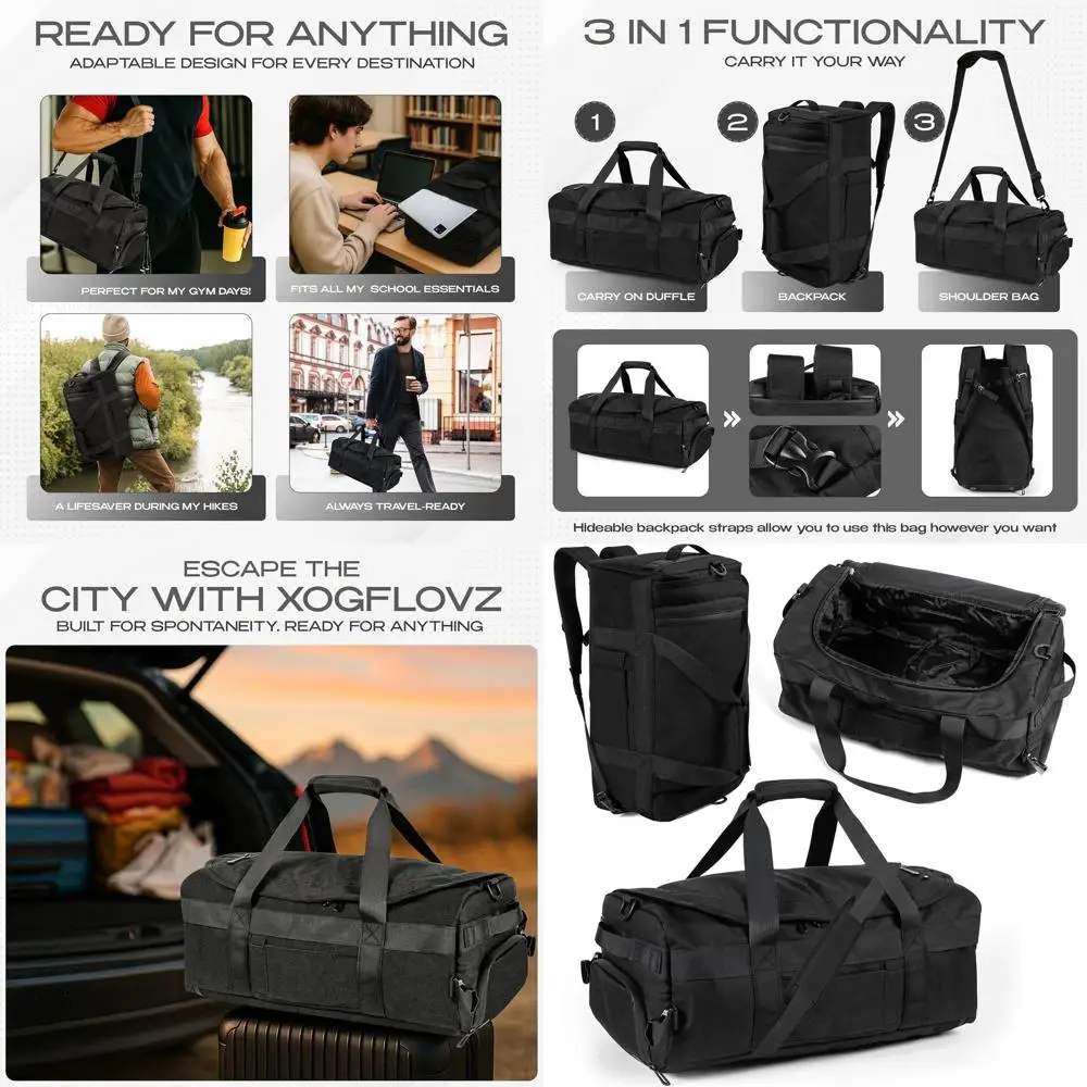 

All-in-One Backpack with Shoe and Laptop Compartment, Cup Holder, and Ventilated Pockets for Gym and Travel