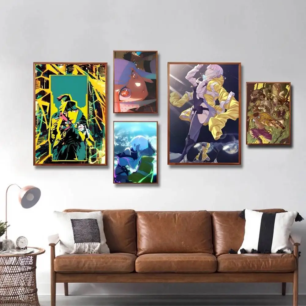 Anime C-CyberpunkS Cartoon E-Edgerunners Posters HD Print Vintage Wall Art Decor for Home Study Room