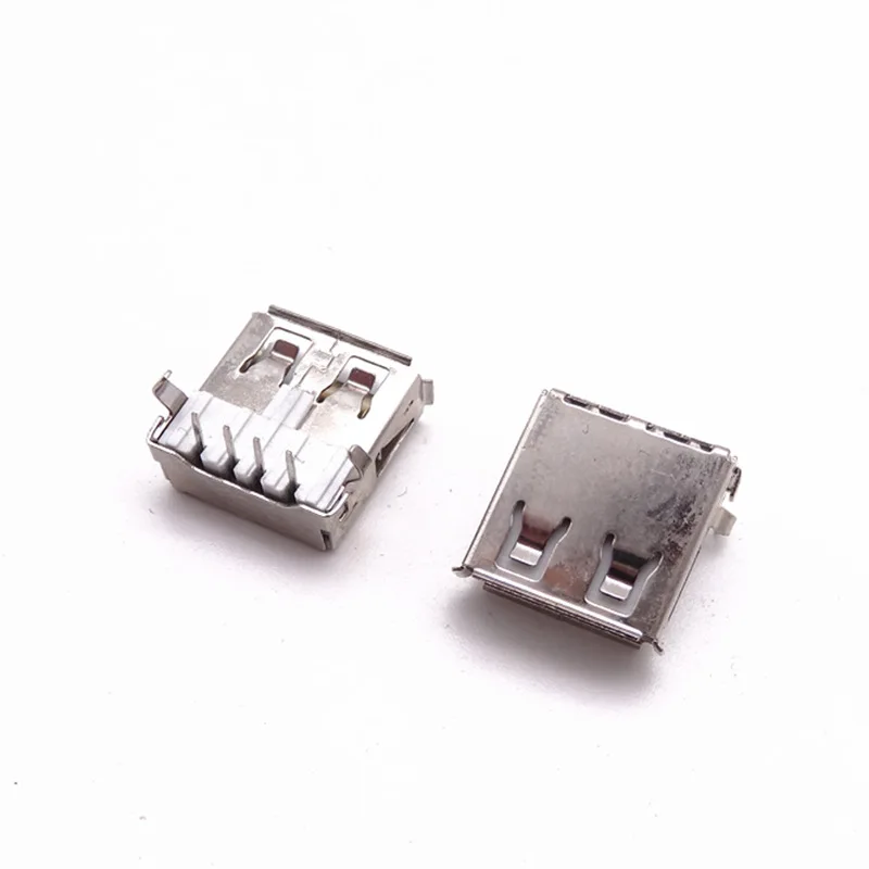 For USB 2.0 female seat usb2 0 plug-in board female seat 90 degree plug-in board crimping foot usb 2.0 horizontal 13.7