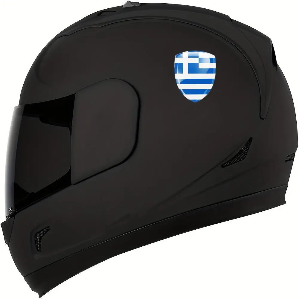 3D Domed Silicone Stickers Decals Car Motorcycle Helmet Mobile Phone, Tablet, Suitcase Sticker National Greece Flag