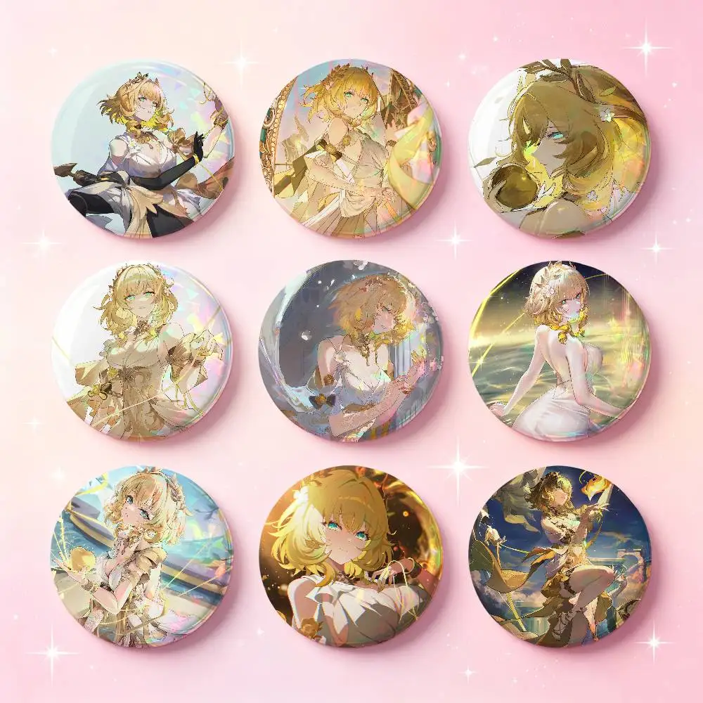 Aglaea Honkai Star Rail Game Badges Button Round Creative Pin Brooch Badge Bag Decor Accessories Fans Collect Friends Gifts