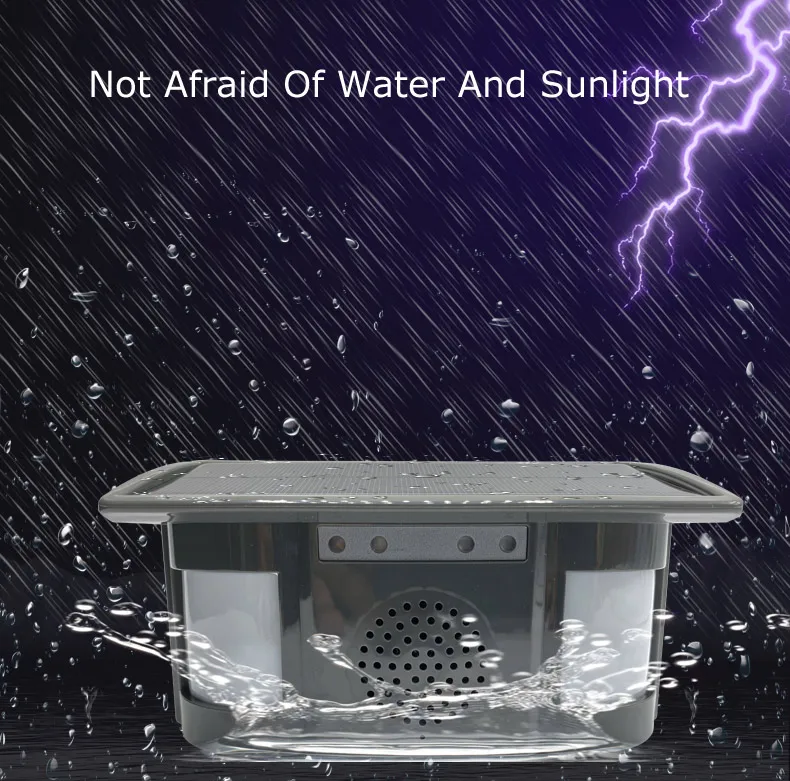 

Waterproof IP65 Wireless 433MHZ Solar Voice Prompt Alert PIR Motion Detector Alarm 170° 12M Detection for Forest Fishing Alarm
