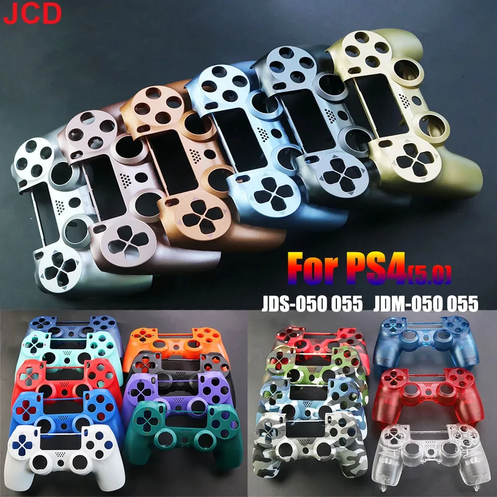 JCD High Quality Front Shell Case Housing For PS4 5.0 Controller JDS-050 JDM 050 055 Replacement Parts Upper Cover ﻿