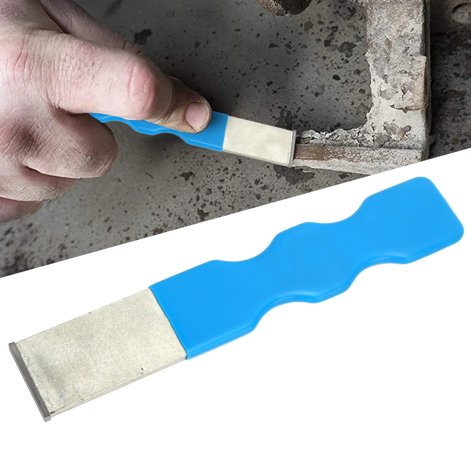 1‑1/4in Scraper Blue Ergonomic Handle Tungsten Carbide Tip Portable Universal for Gaskets Rust Removing Car Carbide Scraper