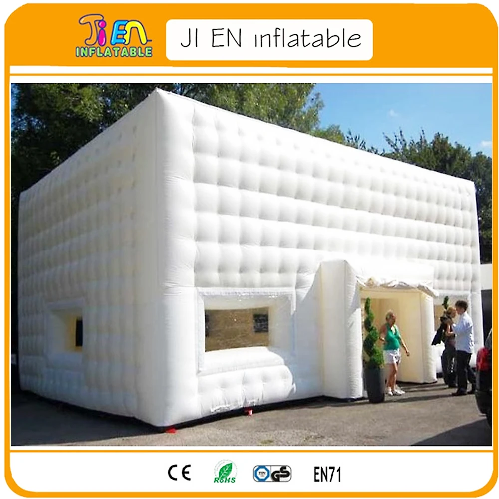 Fast Airการจัดส่ง,ยักษ์กลางแจ้ง 6x6M/8x6M/10x8M Inflatable Cubeเต็นท์,Inflatable Marquee,สีขาวInflatableงานแต่งงานเต็นท์