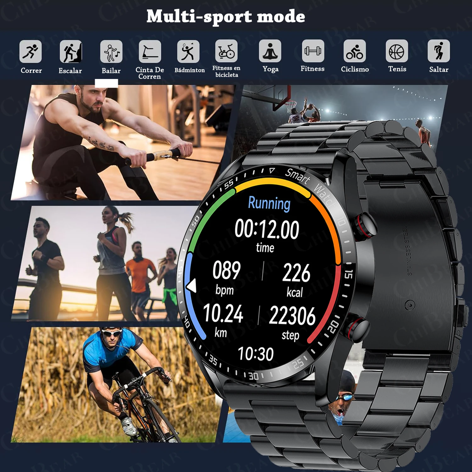 Nova chamada de voz relógio inteligente masculino série gt 1.53 polegada tela amoled relógio esportivo ecg + ppg saúde smartwatch para android ios 2025