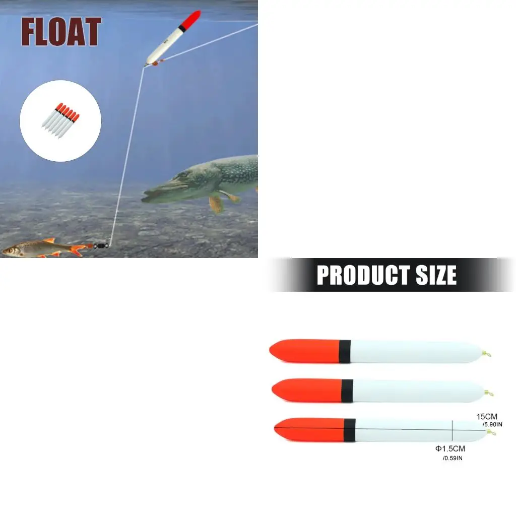 Q39E 6Pcs Light Weight Fishing Pencil Float Sea Fishing Stream Floater