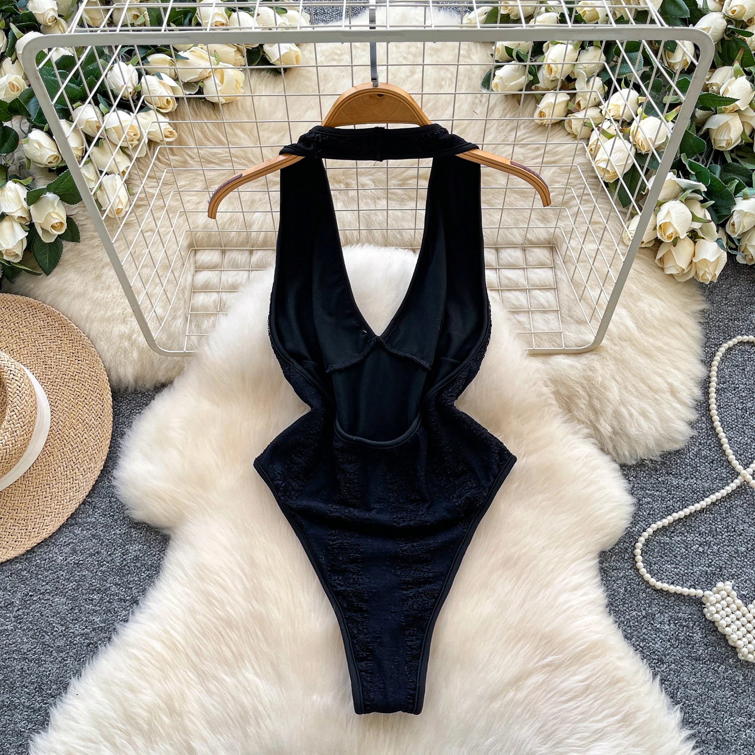 Hotsweet أنيقة بلا أكمام الرسن الخامس الرقبة داخلية الأشرطة أعلى مثير الشارع الشهير شارع العليا الخريف بذلة