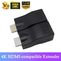4K HD HDMI-compatible Extender TX RX Cat5e CAT6 Ethernet Cable 30m RJ45 LAN Network Extension Transmitter Receiver