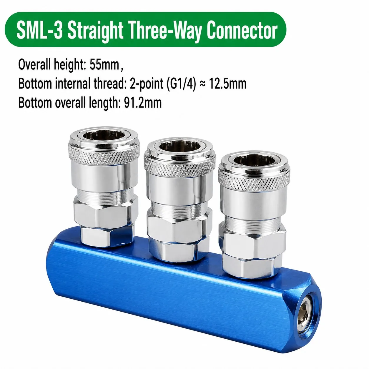 HEBAI Fitting C-type SMY SMV SML Round Compressor Pneumatic Fitting Pump Tool Coupler Manifold Multi Splitter Air Gas Distributo