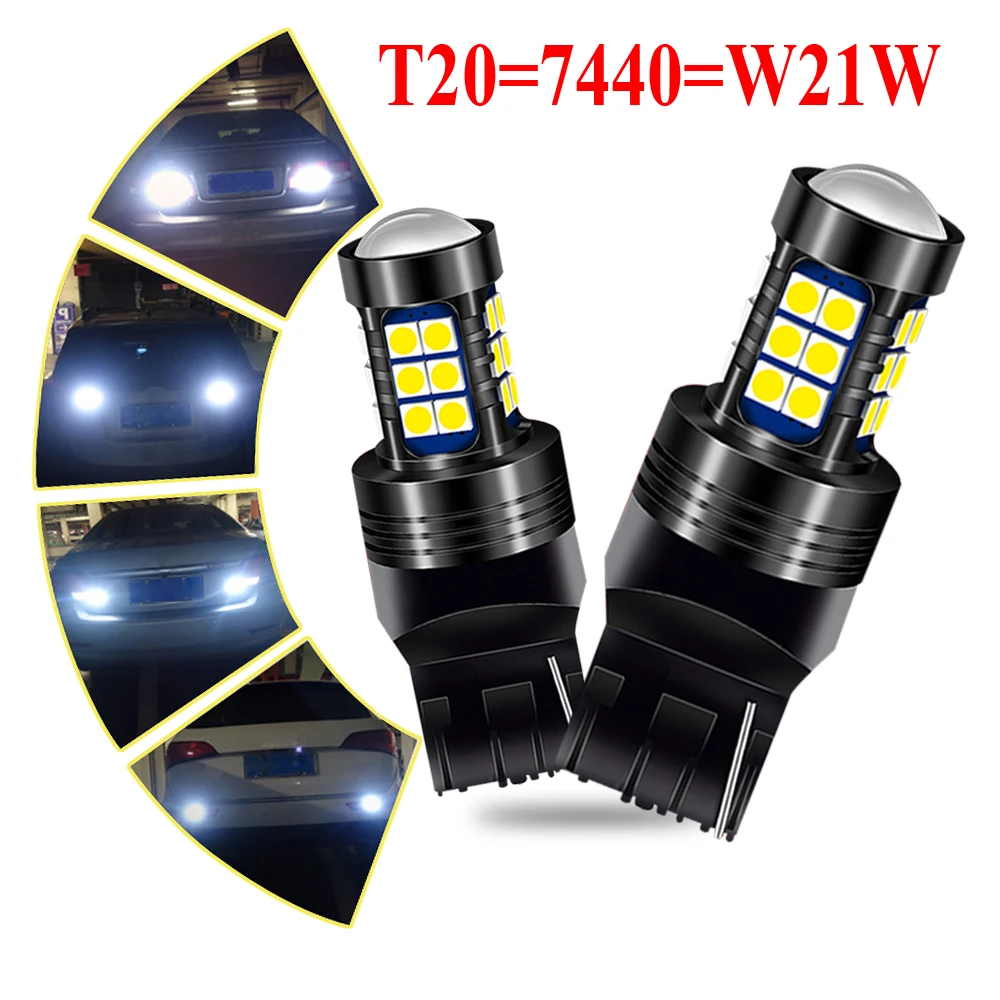 2 Stück T20 W21W WY21W 7440 7440NA 7505 LED Canbus Rückfahrlicht 12V 21W W3x16d DRL Auto-Rückfahrlampe Tagfahrlicht Auto-Diode