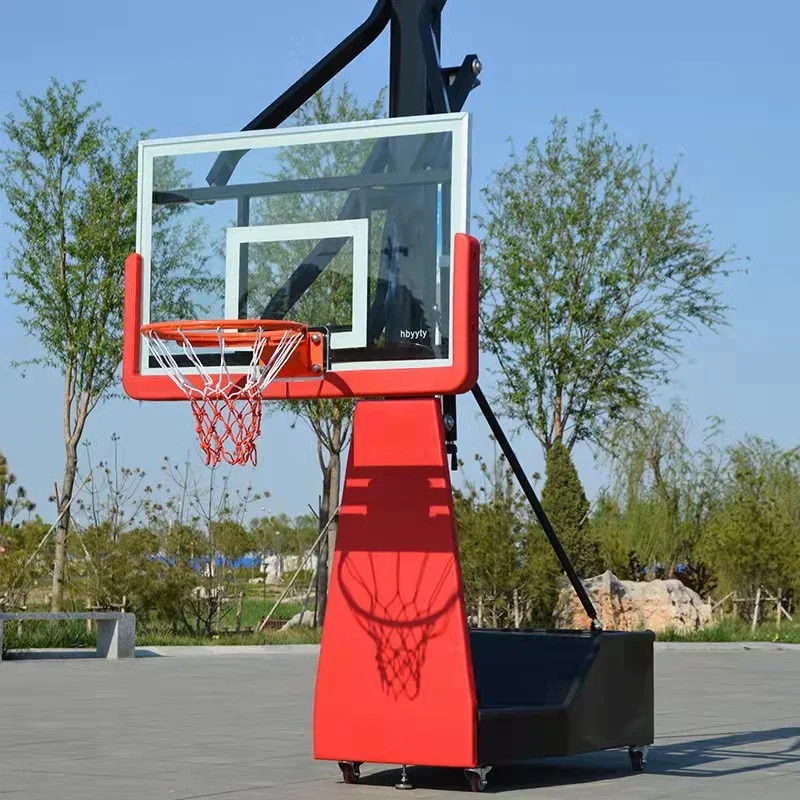 

Indoor Professional Basketball Board Manual Electro-Hydraulic Adjustable Movable Backboard Wall Type Basketball Hoop for Child