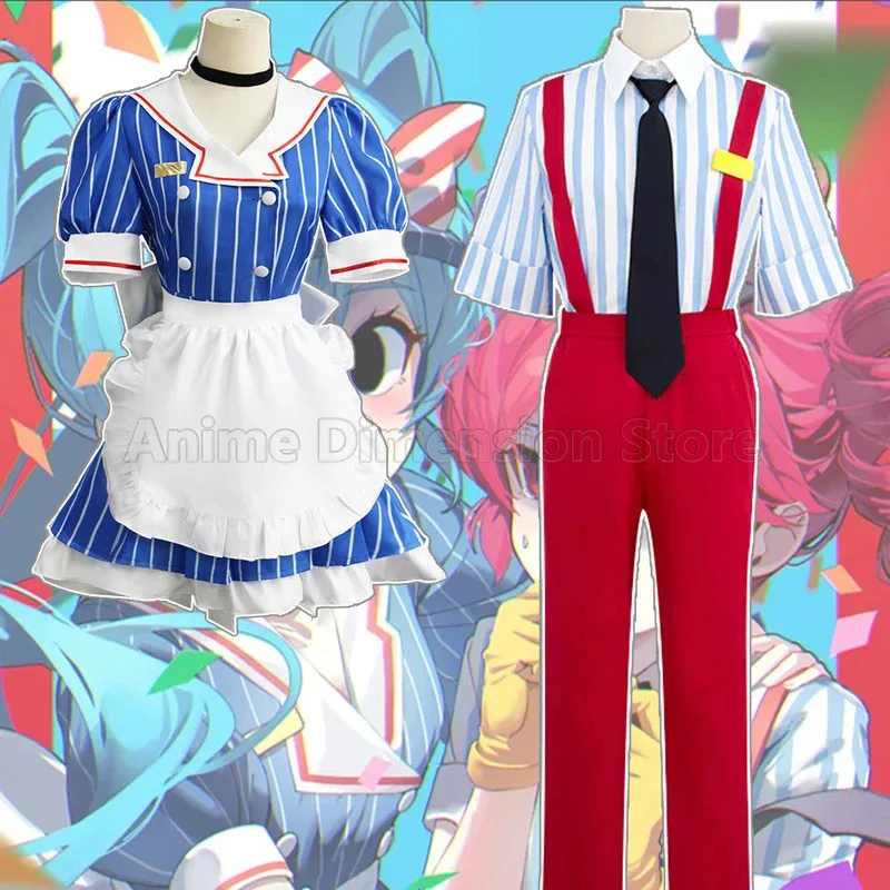 Mesmerizer Miku y Teto, disfraces de Cosplay, peluca, juego de rol de Anime, uniforme JK, vestido de fiesta de Carnaval y Halloween para mujer