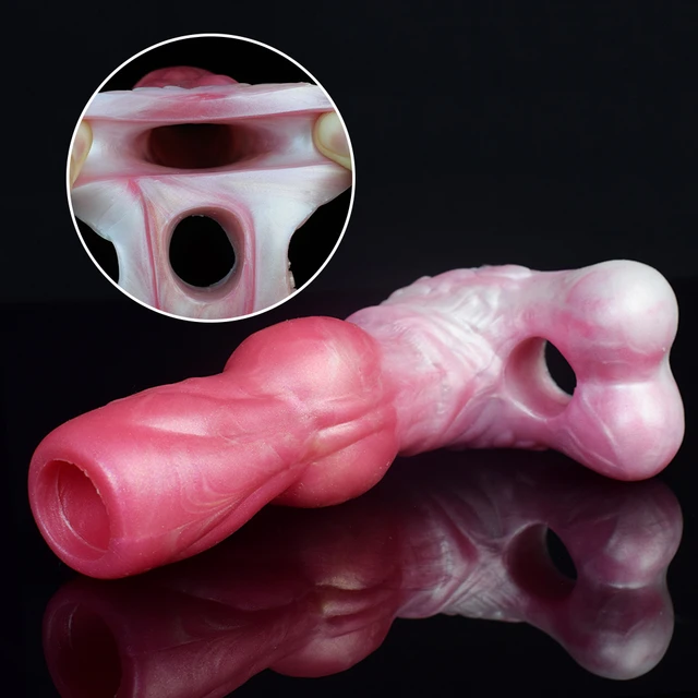 Luuk Animal Dog Knot Penis Sleeve Fantasy Dildo Wearable Hollow  