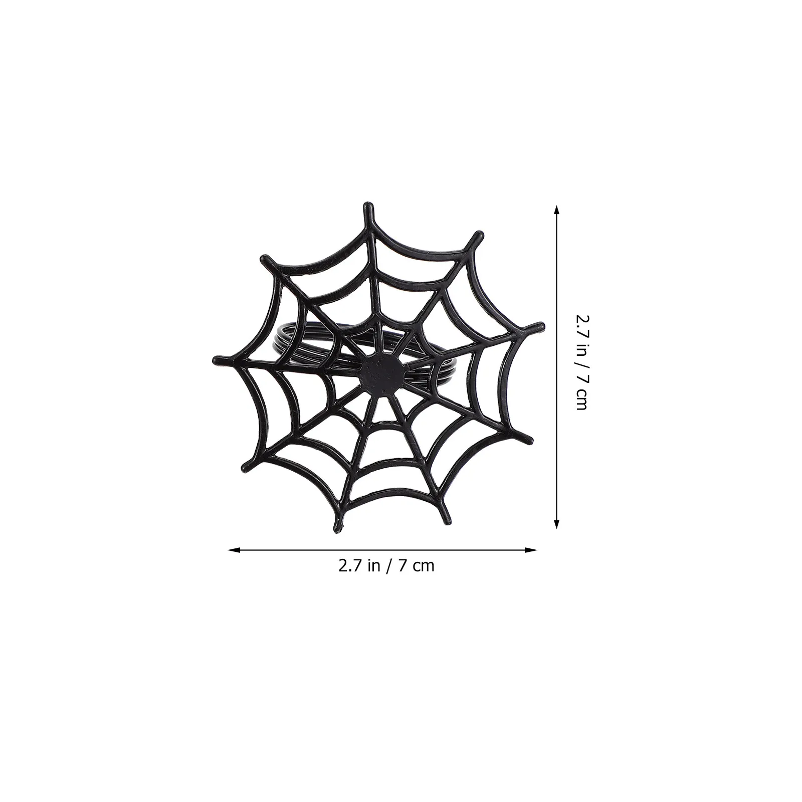 8Pcs Spider Web Halloween Napkin Rings Black Exquisite Napkin Buckle Set for Dinner Party Table Decor Thanksgiving Holiday