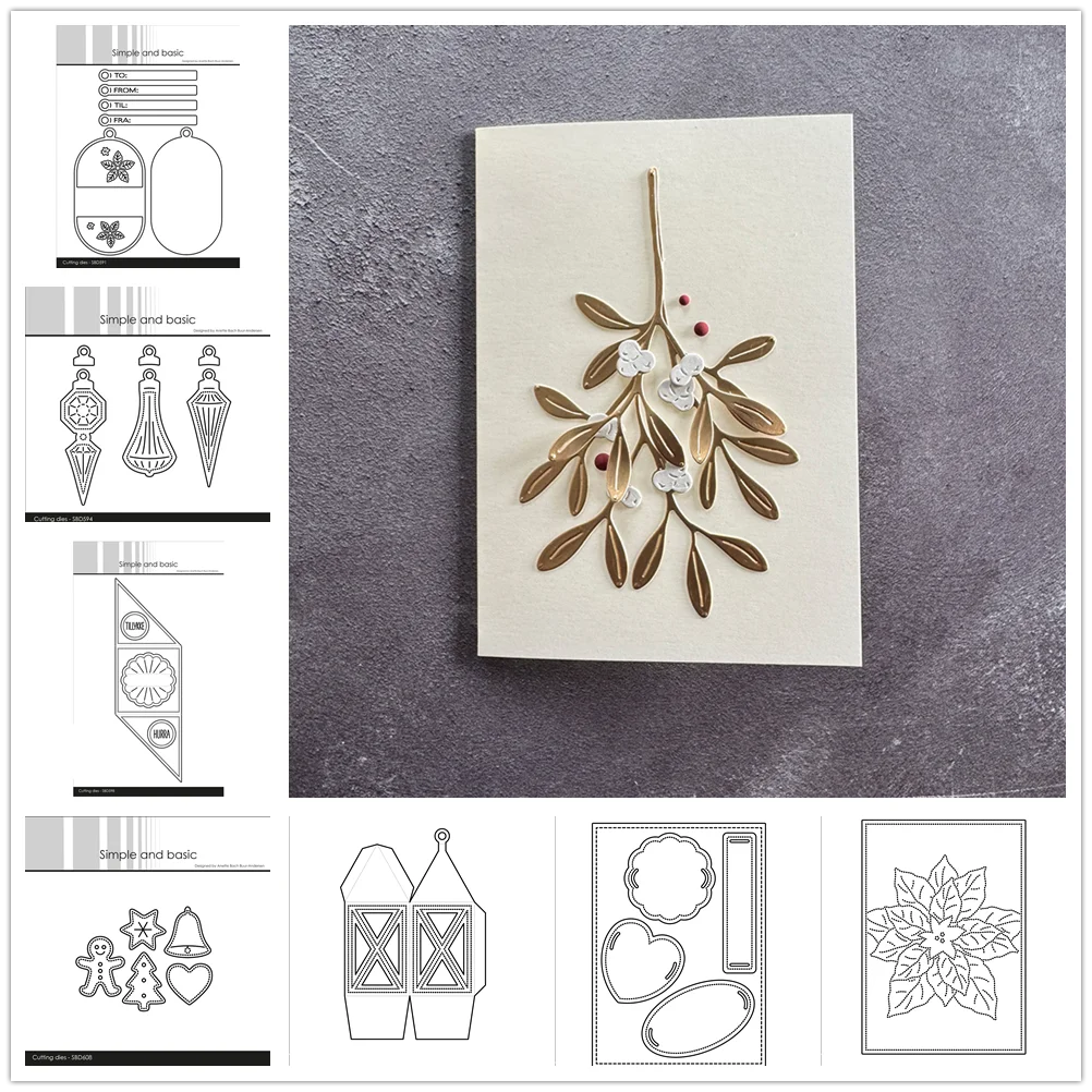 

Snowflakes Chirstmas Cookies Ornaments Oval Tags Pinwheel Pine Branches Cutting Dies Scrapbooking Paper Making Frame Card Craft