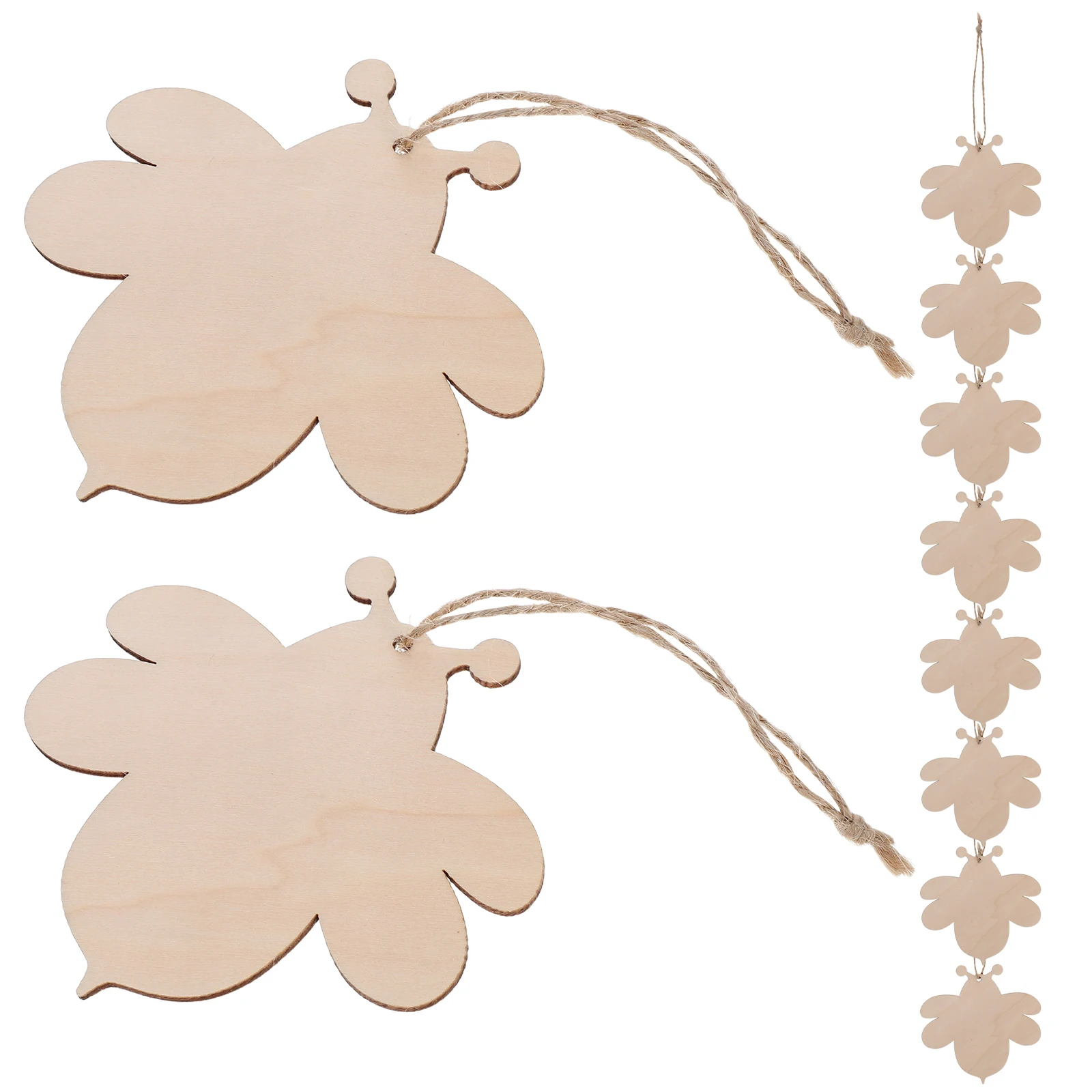 

20pcs Blank Animal Bee Decoration Birthday Party Beige Wood Craft Supplies nament Wooden Cutouts Tiny Bees For Crafts