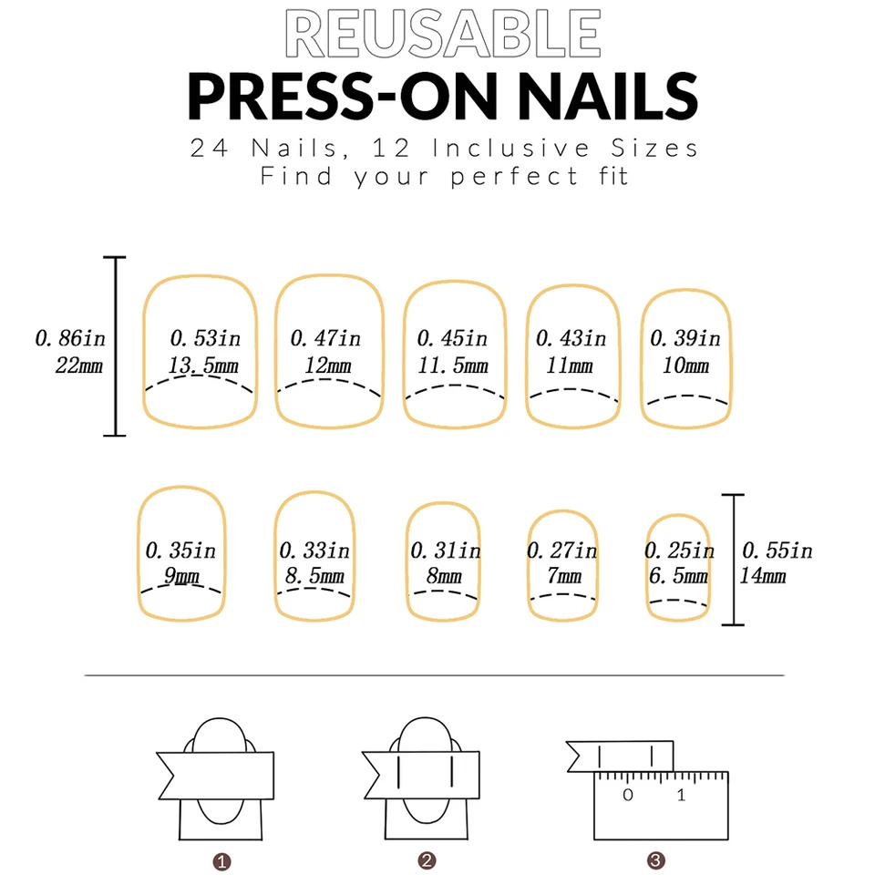 24 piezas de uñas postizas rosadas brillantes, cuadradas medianas, elegantes, cobertura completa, para mujeres modernas 4