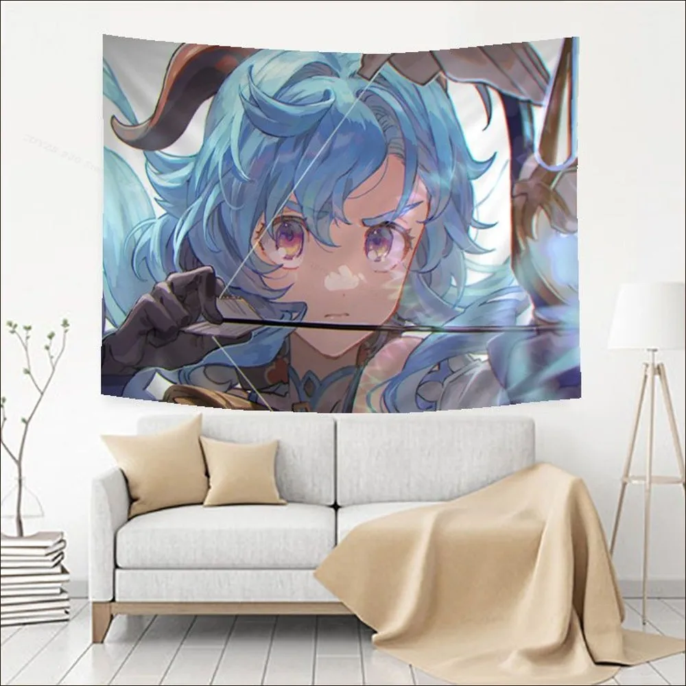 Ganyu Genshin Impact Tapestry Chart Tapestry Home Decoration Hippie Bohemian Decoration Divination Wall Hanging Home Decor