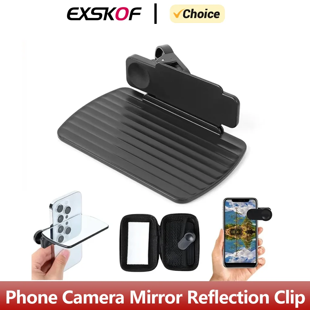 

Smartphone Camera Mirror Reflection Clip Adjustable Phone Camera Mirror Reflection Travel Selfie Mirror for iPhone & Android