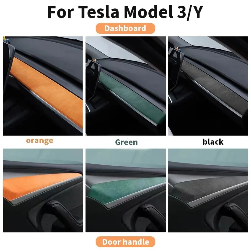 Per la copertura modellata del cruscotto dell\'auto modello Y per Tesla Model 3 Y 2019-2023 accessori per toppe Decorative del pannello degli