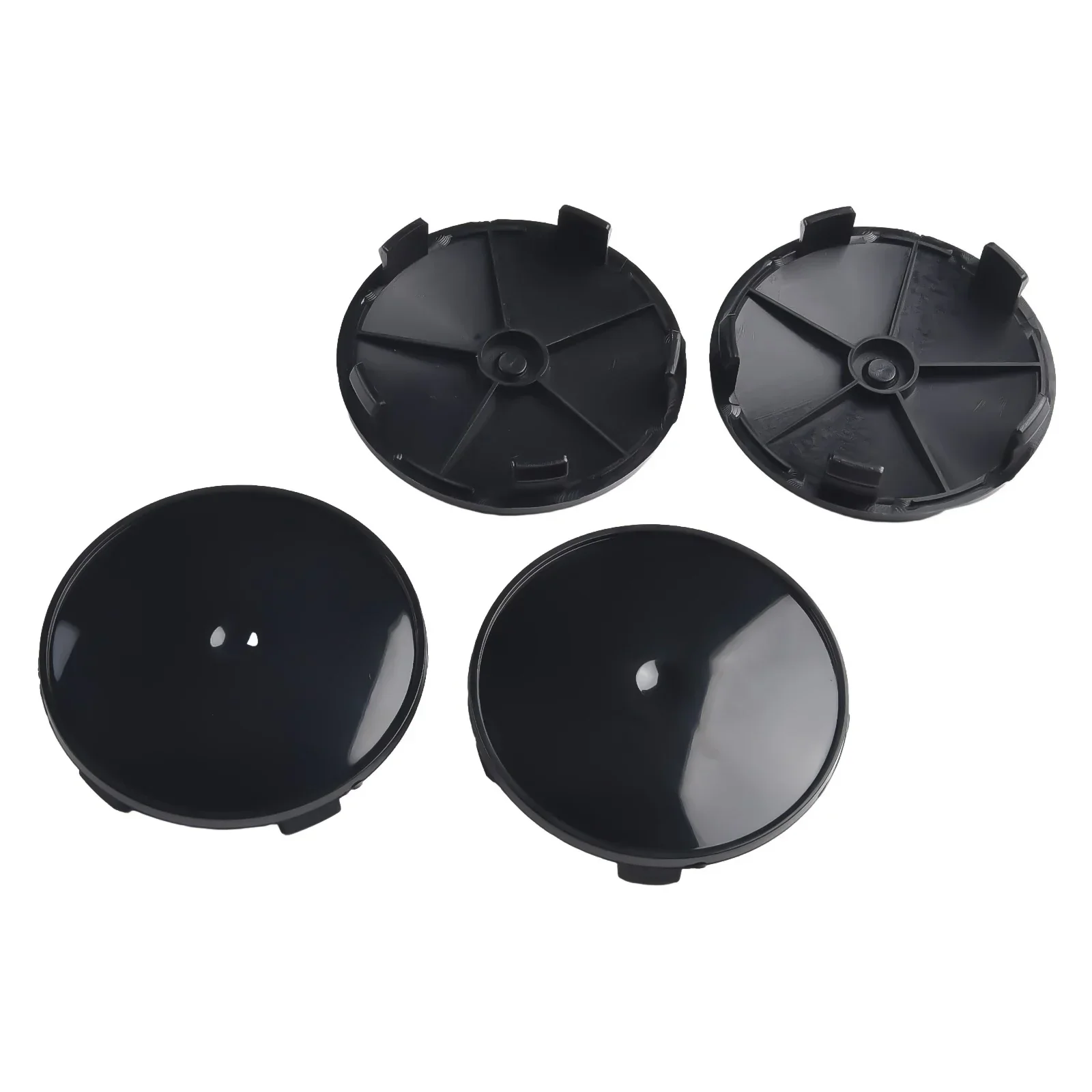 4pcs 68mm Car Wheel Center Cap Tyre Rim Hub Cap Cover Universal ABS Plastic Black Hub Center Cap Car Accessories