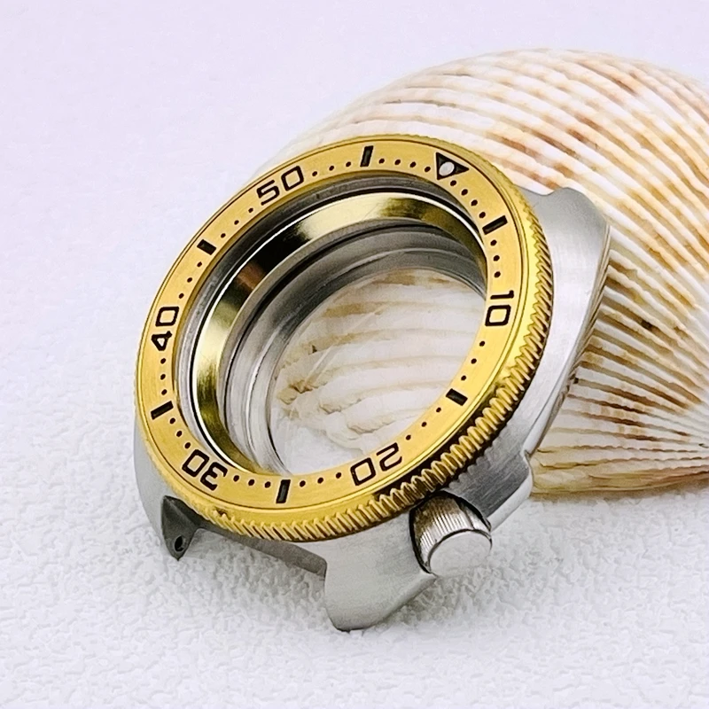 Mod SKX 6105 Turtle Watch Case NH34 NH35 Case Fit for 7s26 NH34 NH35 NH36 Movement Transparent Back Cover Captain Willard Case