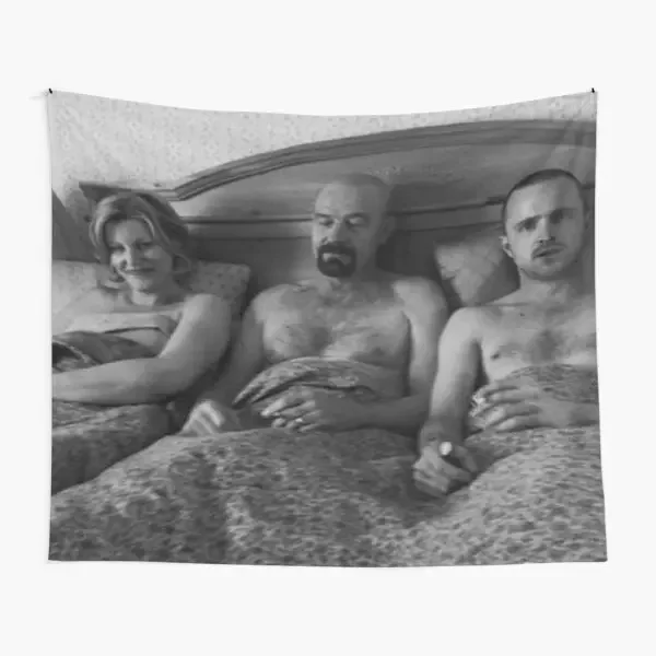 Breaking Bad Walter In Bed With Jesse A  Tapestry Bedspread Room Travel Home Blanket Decor Living Printed Beautiful Towel Yoga