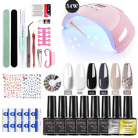 Quick Extension Gel Nail Polish Kit Semi-Permanent Manicure Finger Extension Nail Shape All for Nail Art Kit with Tools Poly UVG
