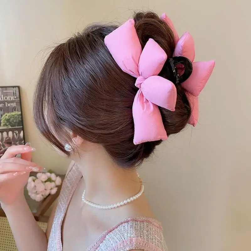 Dreidimensionale Schleifen-Prinzessinnen-Haarspange für Damen – Elegante Haarspange für den Hinterkopf, Haarklammer, Haifischclip – Detail 14