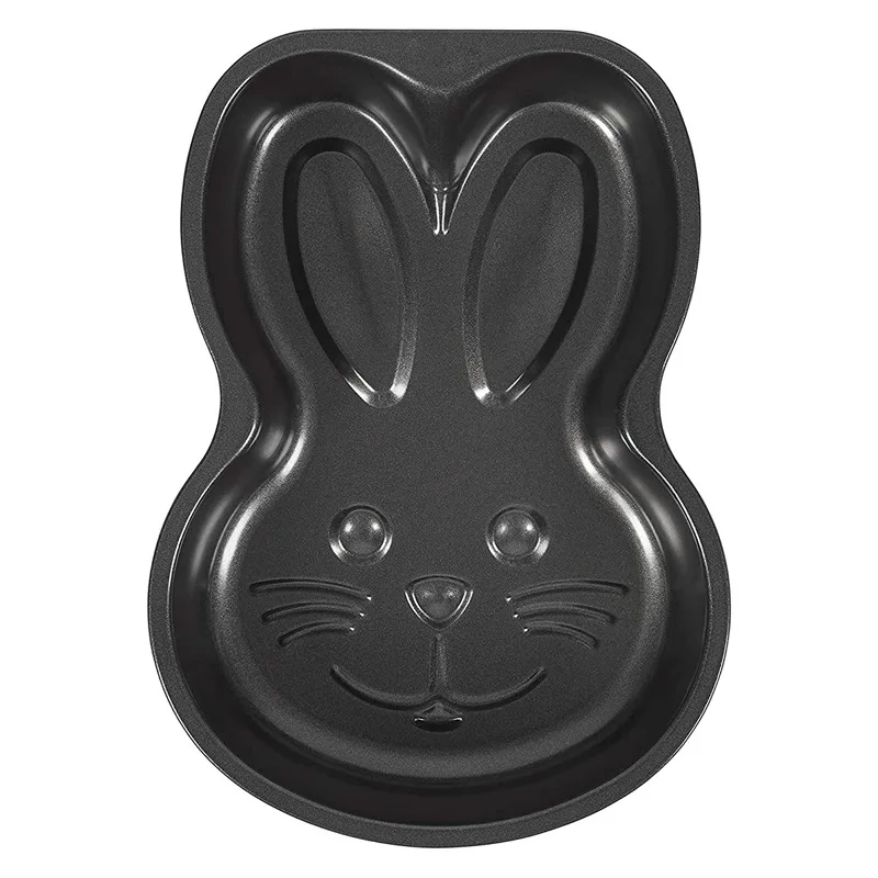 

Black Easter Bunny Irregular Cake Mold Creative Cute Children's Animal Baking Pan Baking Tools Non-stick Cake Baking Tray