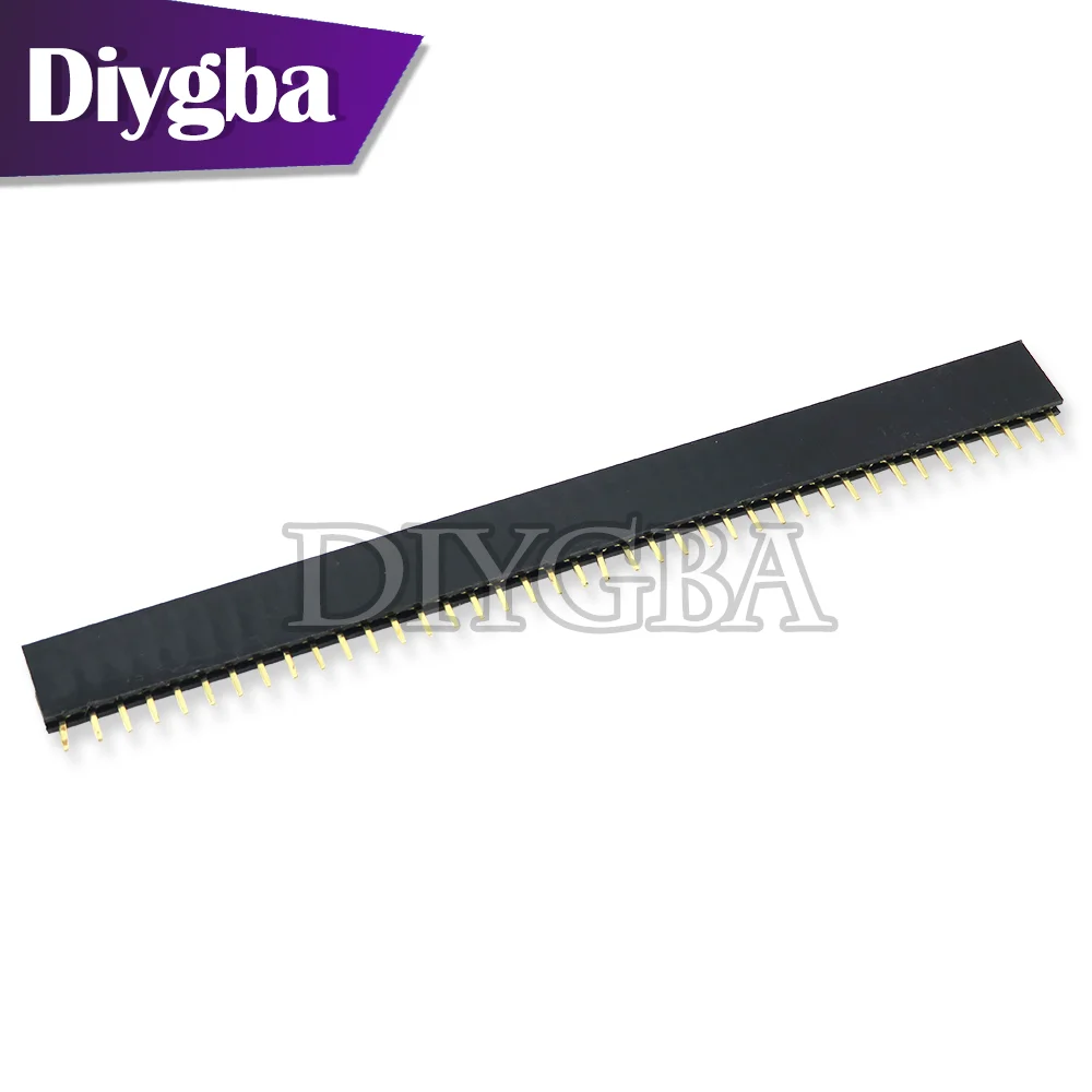 Soquete fêmea do Pin da única fileira, conector do PWB para Arduino, passo de 2.54mm, 2Pin, 3Pin, 4Pin, 5 Pin, 6 Pin, 7 Pin, 8 Pin, 9 Pin, 10 Pin, pin 11, 40Pin, 10 PCes
